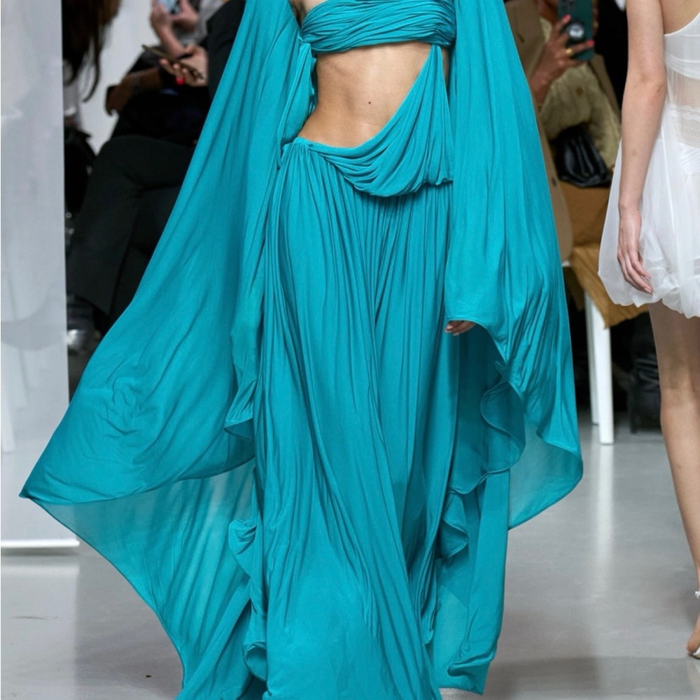 Christopher Esber Vibrant Blue Draped Dress